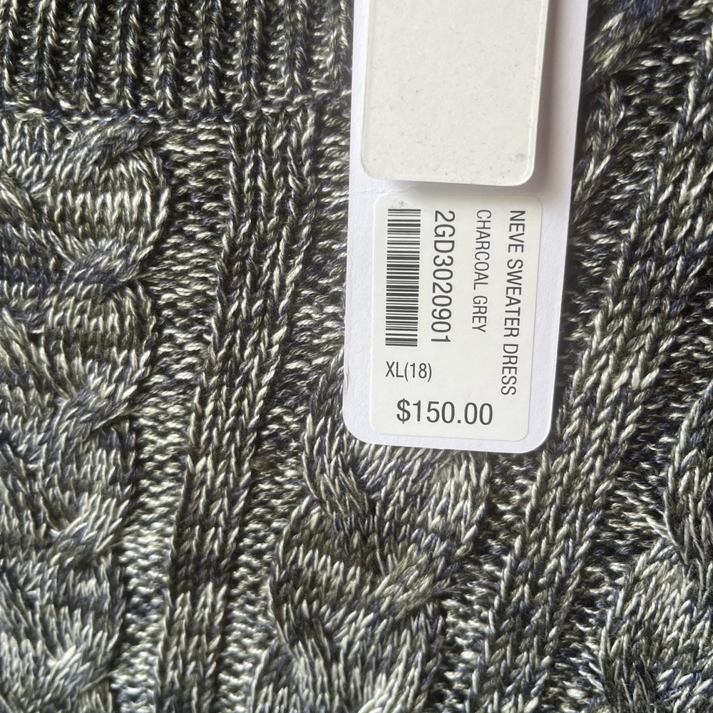 Soft Surroundings Cable Knit Sweater Dress with Fringe Hem MSRP $150 - Picture 9 of 9